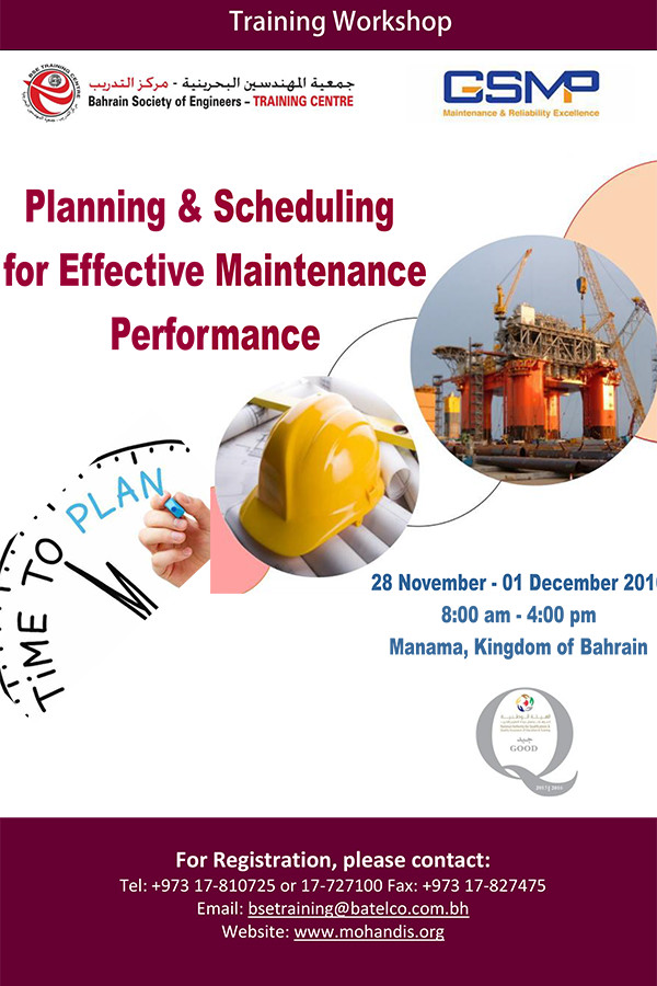 Planning & Scheduling for Effective Maintenance Performance